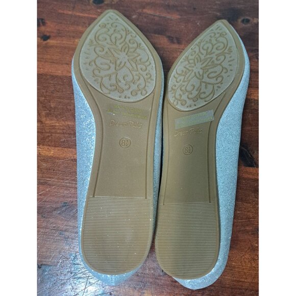 Dream Pairs Silver Glitter Pointed Toe Slip On Ballet Flats Dress Shoes 8.5 - Picture 2 of 6